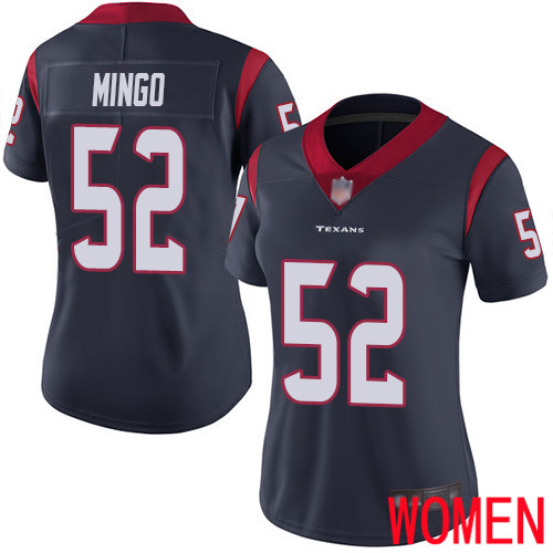 Houston Texans Limited Navy Blue Women Barkevious Mingo Home Jersey NFL Football 52 Vapor Untouchable